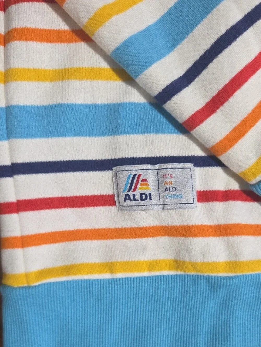Womens Striped Long-Sleeve Top in Multi-Color